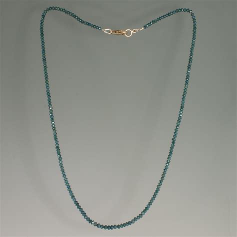 Necklace, Blue Diamonds 20.8ctw, 14KW, 16"