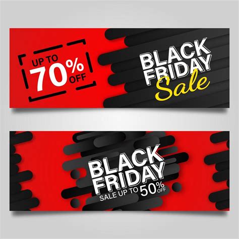 Black Friday banner design template set 1361499 Vector Art at Vecteezy