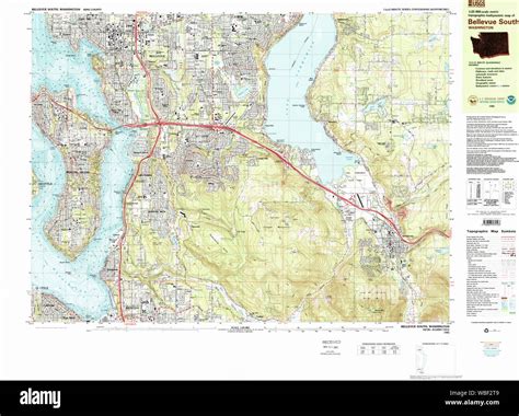 Bellevue washington state map Cut Out Stock Images & Pictures - Alamy