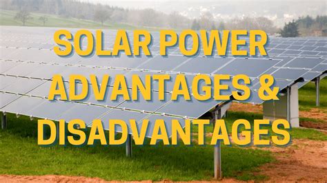 Solar Power Advantages and Disadvantages