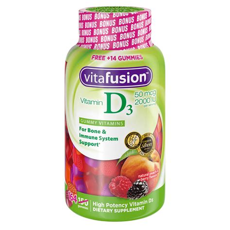 Vitafusion Vitamin D3 Gummy Vitamins, 164ct - Walmart.com - Walmart.com