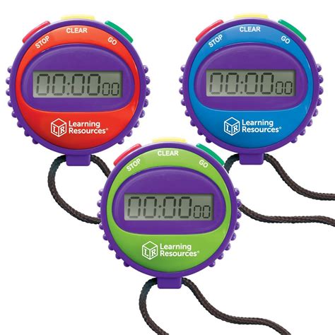 Learning Resources Simple Stopwatch (Set of 6) - Supplies for Schools