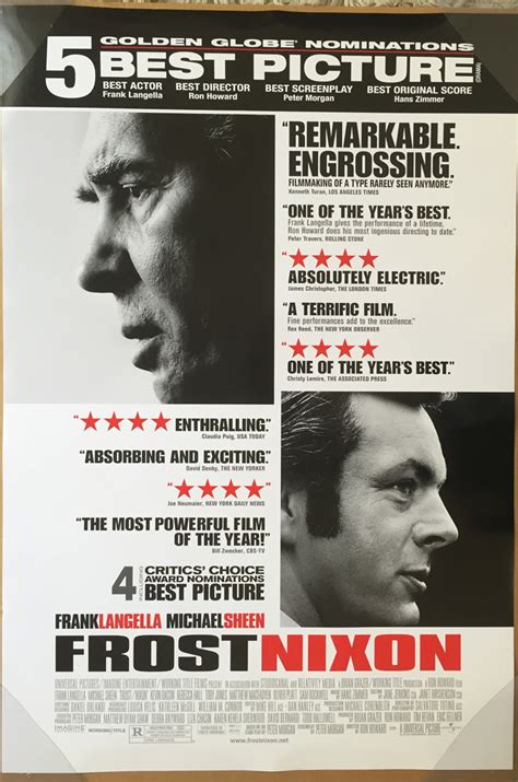 FROST/NIXON MOVIE POSTER 2 Sided ORIGINAL REVIEW 27x40 MICHAEL SHEEN | eBay