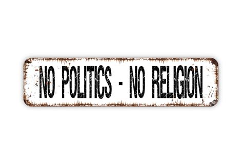 No Politics No Religion Sign No Soliciting Funny Rustic | Etsy