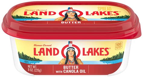 Land O Lakes Butter with Canola Oil, 8 oz. - Walmart.com - Walmart.com