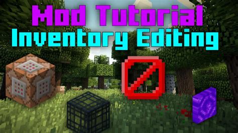 Basic Inventory Editing (Minecraft Mod Tutorial) - YouTube