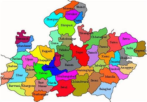 List of madhya pradesh districts along with their district maps – Artofit