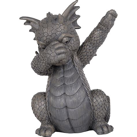 The Dabbing Dragon Garden Statue makes a great piece of fantasy decor that is perfect for indoor ...