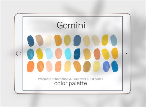 Gemini Color Palette Afbeelding door emmaloustudioco · Creative Fabrica