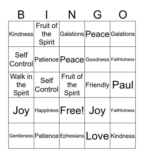 Fruit Of The Spirit Bingo Cards Free Printable - Free Printable 2024