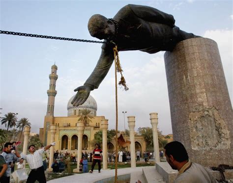 Statue of Saddam Hussein falls - Photos - Iraq War 10 years later - NY Daily News