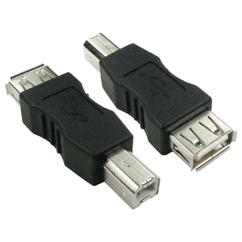 200pcs/lot USB 2.0 Type A Female to USB Type B Male Plug Extend Printer Adapter Converter-in ...