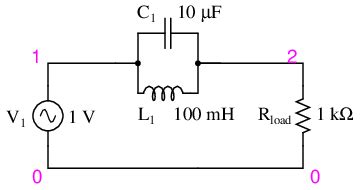 frequency - AC Circuit + Parallel resonant band-stop filter ...