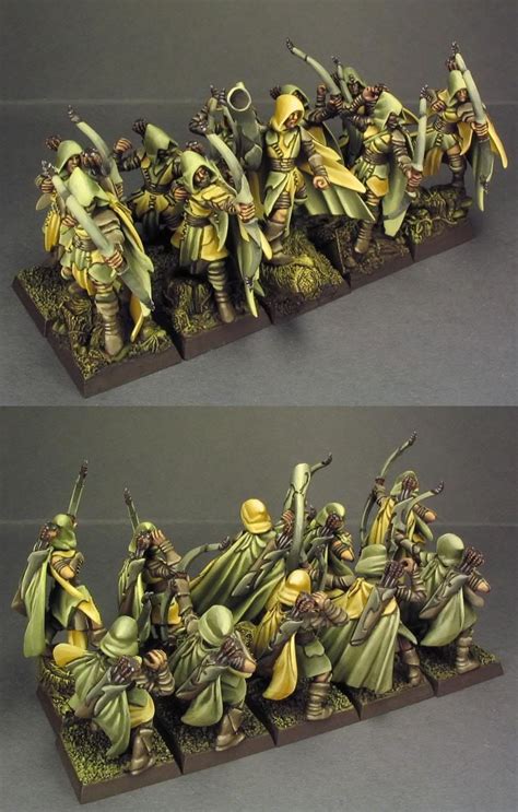 Static Painting: The Wood Elf army is now done! | Wood elf, Warhammer wood elves, Fantasy miniatures