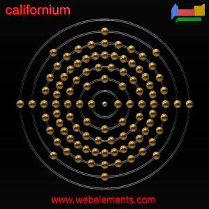 Californium»properties of free atoms [WebElements Periodic Table]