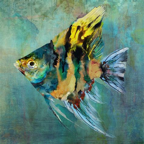 Tropical Fish Canvas | Modern drawing, Fish painting