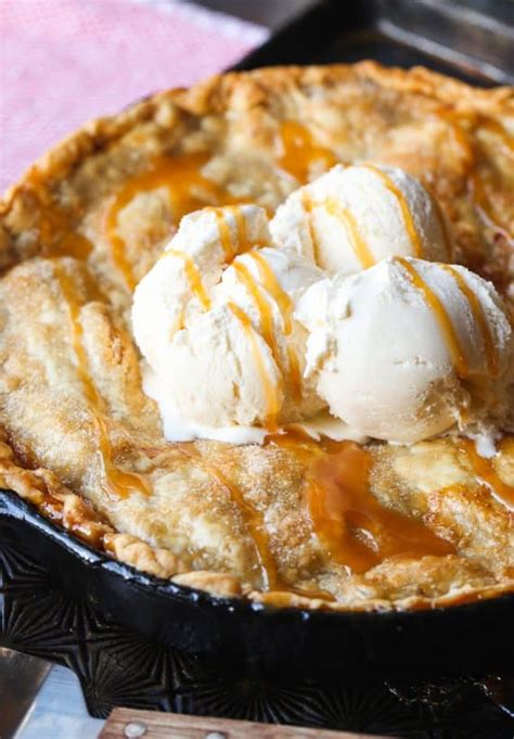 Easy Skillet Apple Pie Recipe with Homemade Caramel Sauce