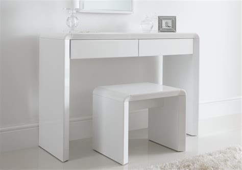 Floating Dressing Table White Gloss / Minimalist White Floating ...