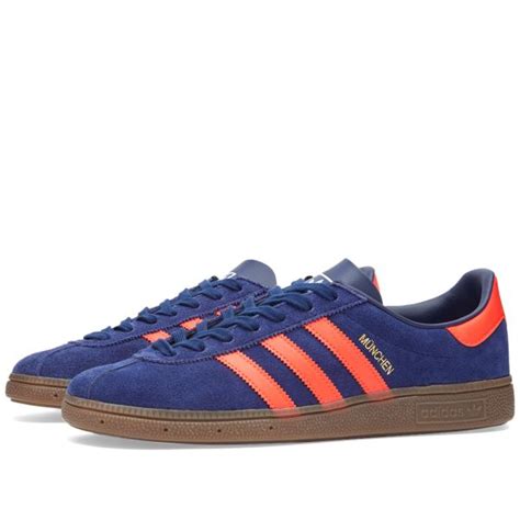 Adidas Munchen Dark Blue & Solar Red | END. (IT)