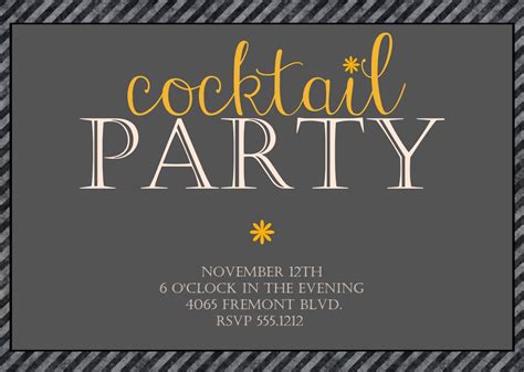 Cocktail Party Invitation, Cocktail Party, DIY Invite, Adult Party