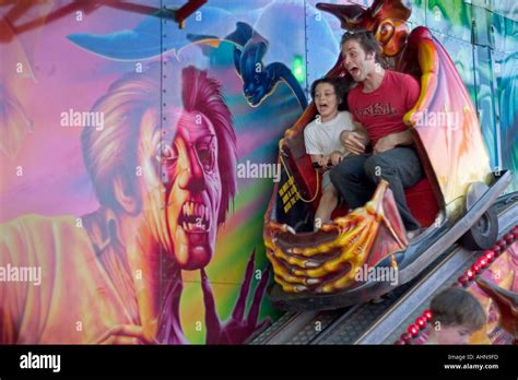 Ghost train fairground ride on east pier. Brighton, England Stock Photo ...