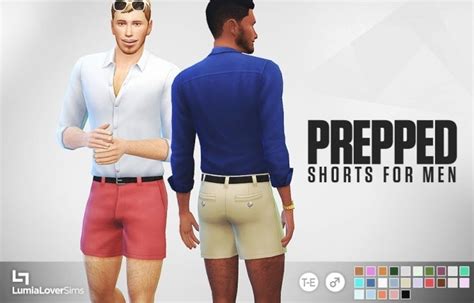 Prepped Shorts For Males - Sims 4 Male Clothes