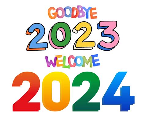 Goodbye 2023 Welcome 2024 Design 3 - Wishes.Photos