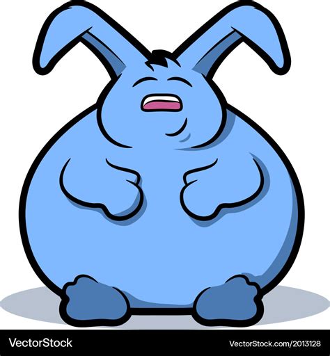 Fat rabbit cartoon Royalty Free Vector Image - VectorStock