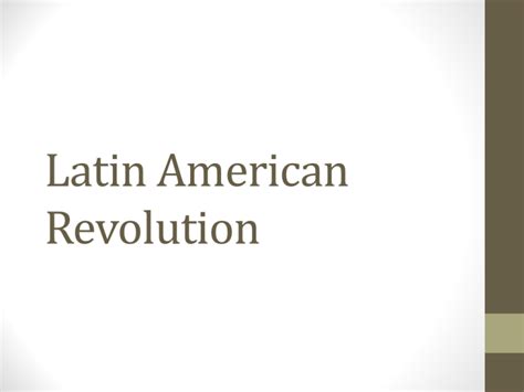 Latin American Revolution