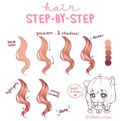 [Tutorial] Hair coloring by aliam-vitam on DeviantArt | Anime art tutorial, Digital art beginner ...