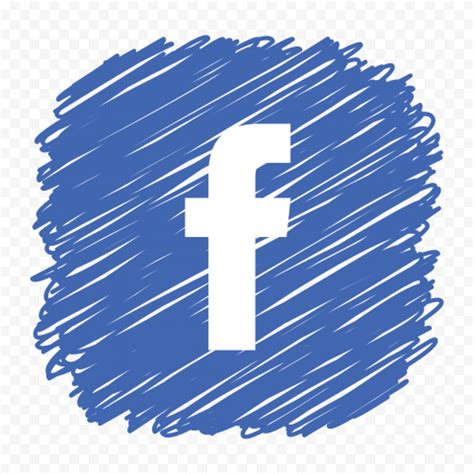 Facebook Icon Logo Square Scribble Effect | Citypng