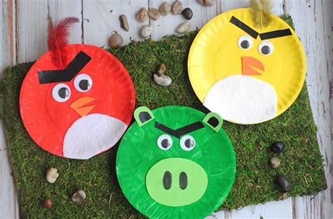 Angry Birds Paper Plate Kids Craft - Craft Create Cook