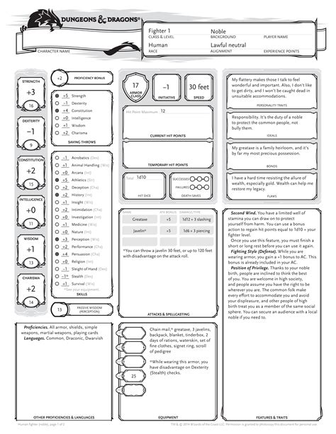 Dungeons & Dragons Reveals Its Latest Character Sheet - Update | The ...