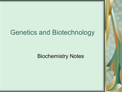 biochem for genetics ppt