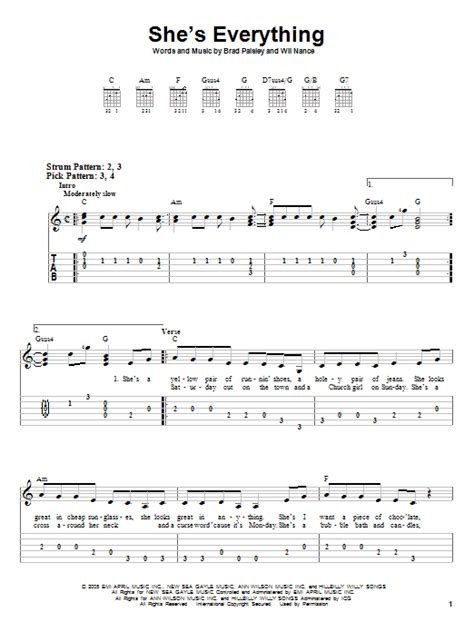 She's Everything by Brad Paisley - Easy Guitar Tab - Guitar Instructor