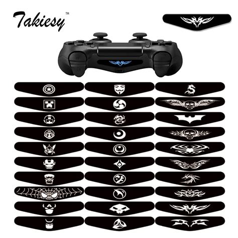 200 PCS Stickers For Sony Play station 4 PS4 controller LED Light Bar Decal PVC Sticker for PS4 ...