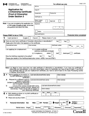 Application Form For Citizenship And Immigration Canada