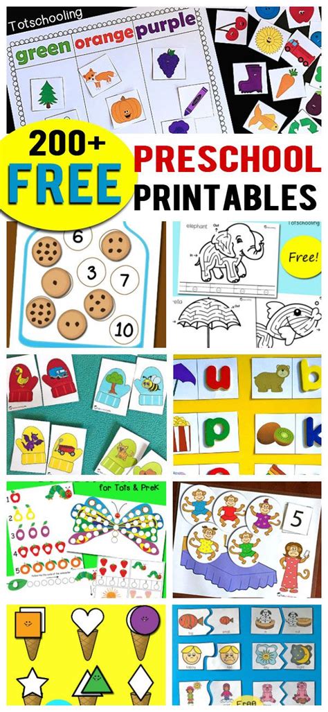 200+ Free Preschool Printables & Worksheets | Free preschool printables ...