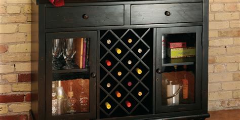 A Black Wine Cabinet for a Special Accent | Home Bars USA