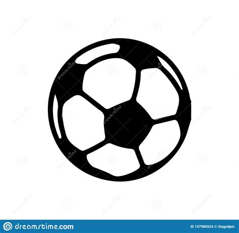 Soccer Ball Isolated on White Background Stock Vector - Illustration of team, object: 147980524