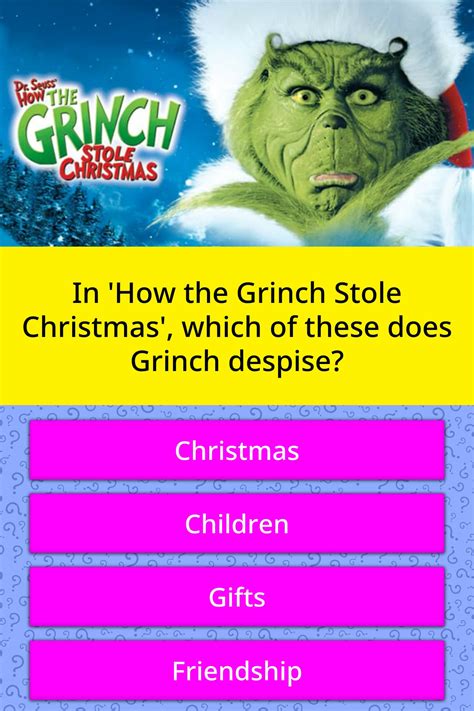 How The Grinch Stole Christmas Trivia Questions And Answers | Trivia ...