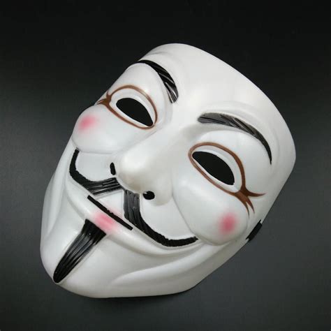 On Sale White V Mask Halloween Masks Sexy Eyeline Anonymous Vendetta ...