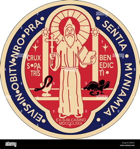 St Benedict Medal Reverse Size Stock Vector Image & Art - Alamy