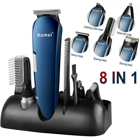 Multifunctional 8 in 1 Hair Clipper Beard Trimmer Set for Men, Cordless Precision Grooming Kit ...