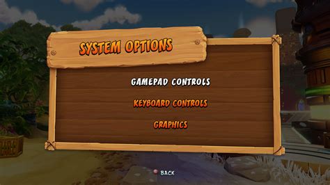 System options - Crash Bandicoot N. Sane Trilogy | Interface In Game