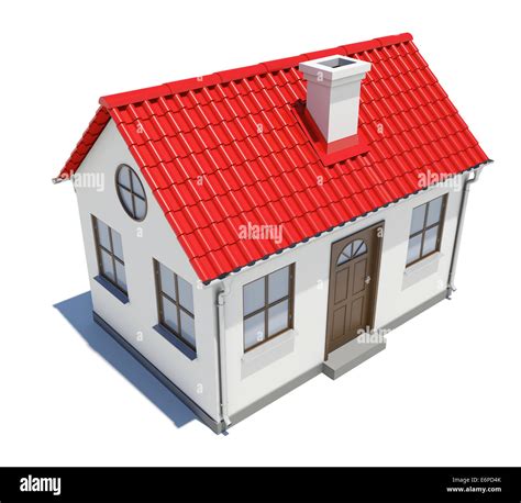 Small house with red roof Stock Photo - Alamy