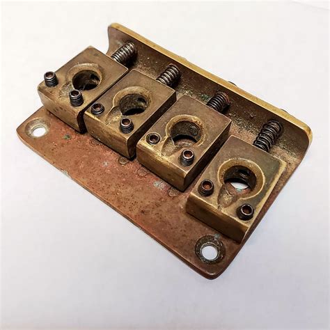 Brass Bass Guitar Bridge - For 4-String Bass | Reverb