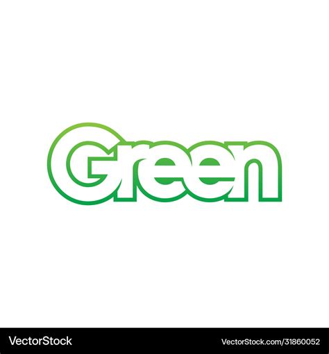 Green word nature lines design concept Royalty Free Vector