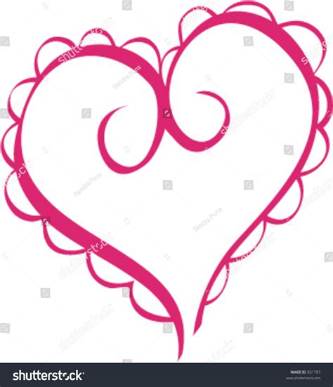 Whimsical Heart Stock Vector Illustration 851787 : Shutterstock