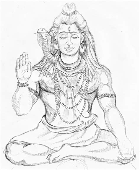 Shiva Line Drawing at GetDrawings | Free download